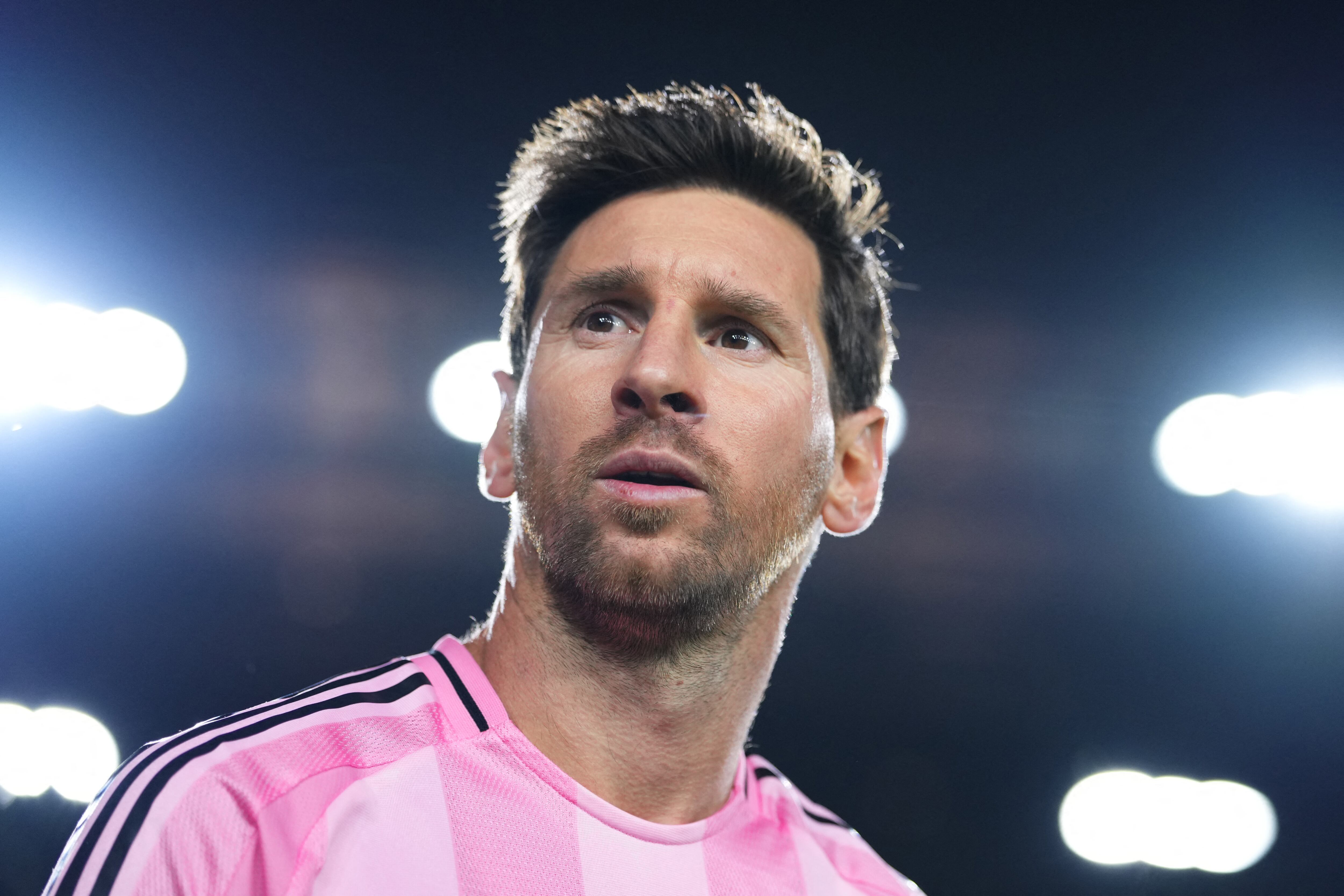 FORT LAUDERDALE, FLORIDA - NOVEMBER 29: Lionel Messi #10 of Inter Miami CF looks on following the Audi 2025 MLS Cup eastern conference final match between Inter Miami CF and New York City FC at Chase Stadium on November 29, 2025 in Fort Lauderdale, Florida.   Rich Storry/Getty Images/AFP (Photo by Rich Storry / GETTY IMAGES NORTH AMERICA / Getty Images via AFP)