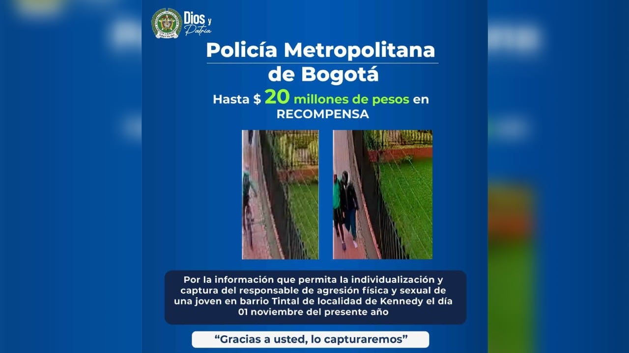 Recompensa por agresor sexual a estudiante en Kennedy