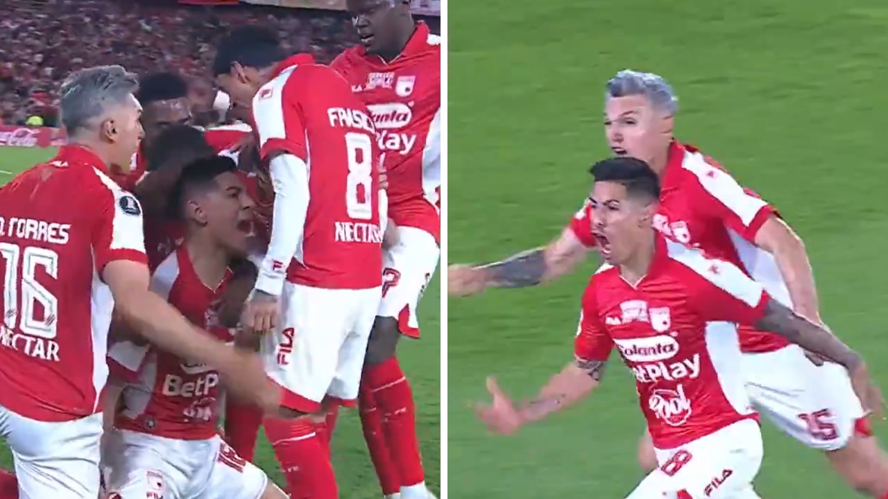 Gol de Santa Fe ante Peñarol por Copa Libertadores.