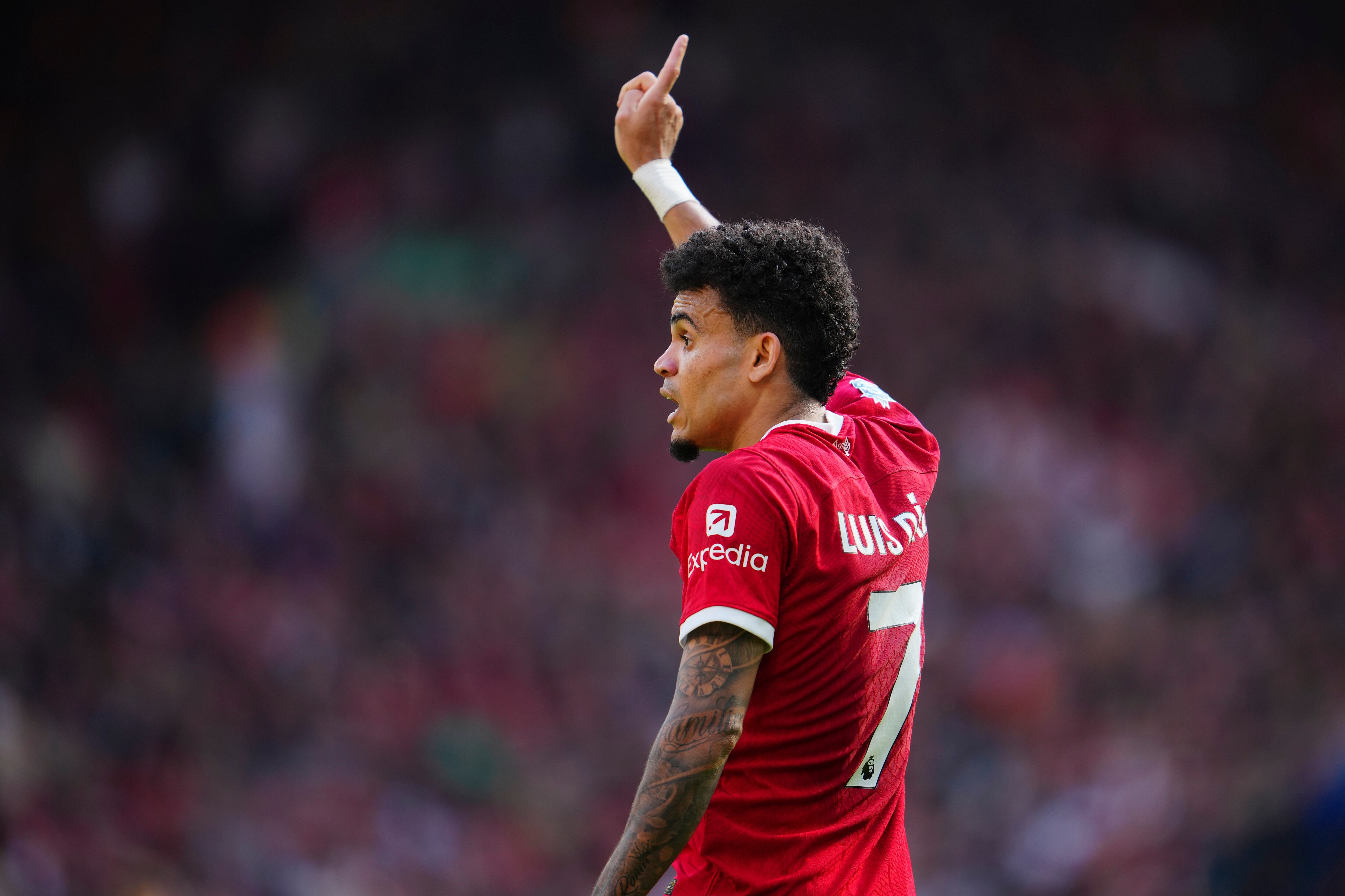 Luis Díaz, colombiano al servicio del Liverpool de Inglaterra.