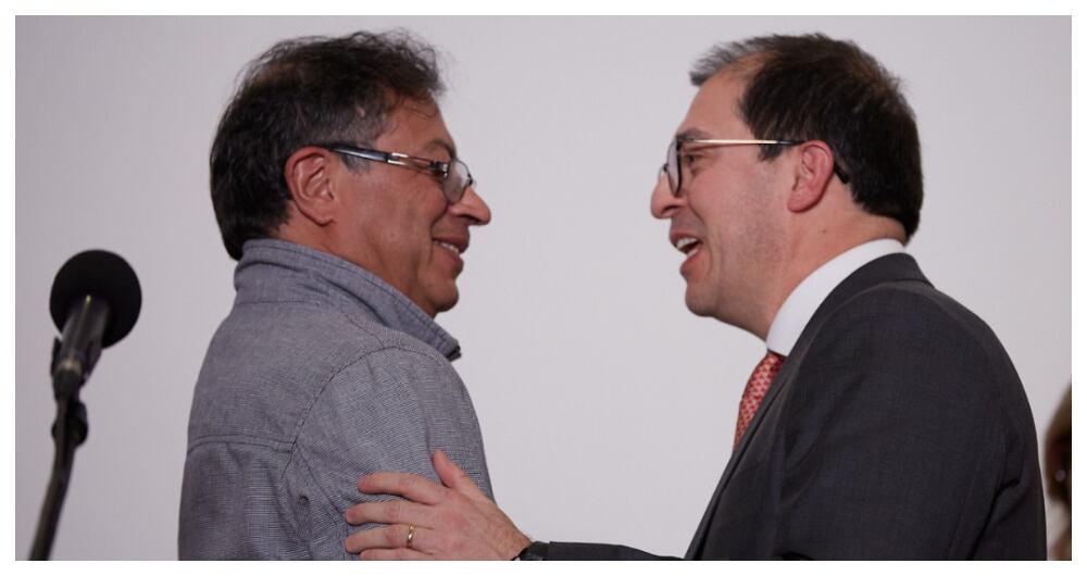 El presidente Gustavo Petro y el fiscal general de la Nación, Francisco Barbosa