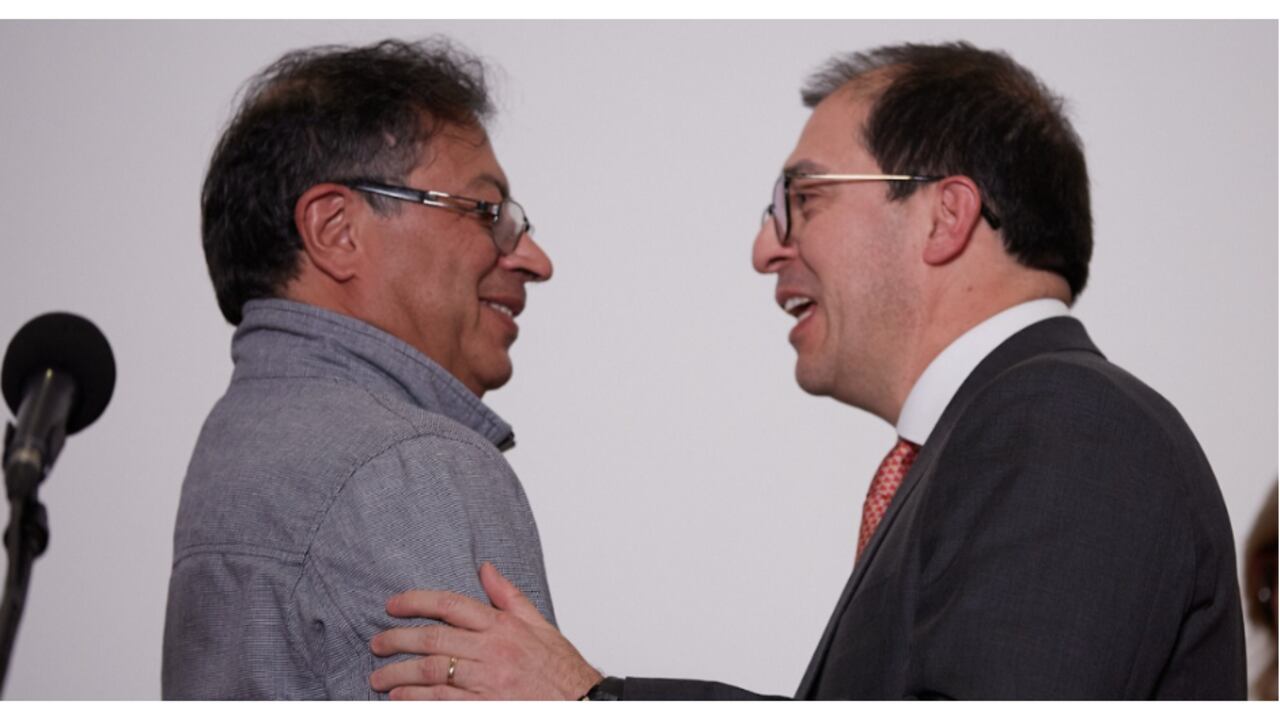 El presidente Gustavo Petro y el fiscal general de la Nación, Francisco Barbosa
