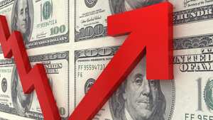 Gráfico de gráfico de crecimiento de finanzas de dinero mercado de valores dólar