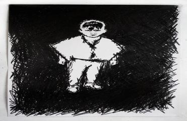 Grafito sobre papel. 