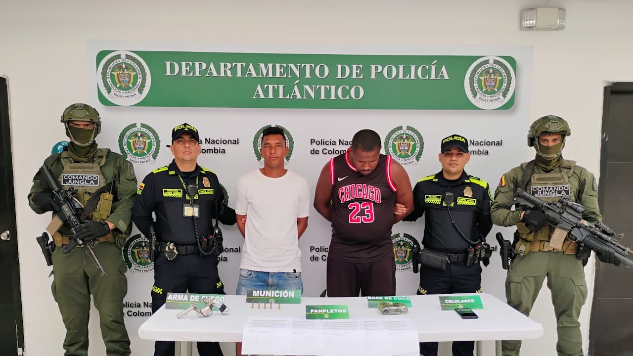 Dos integrantes del Clan del Golfo capturados en Atlántico.