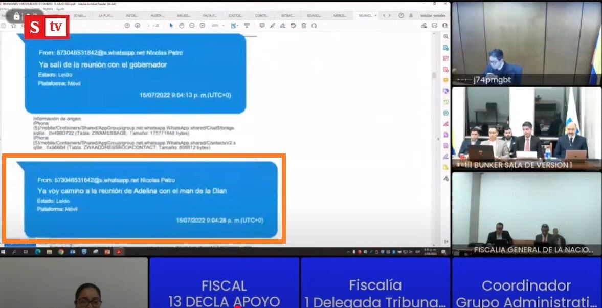 Este es el chat que confirma la reunión entre Nicolás Petro y "el man de la Dian".