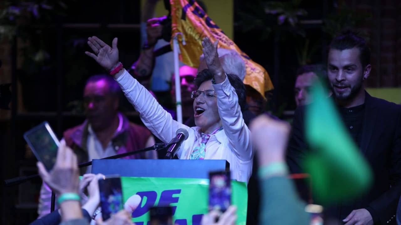 El triunfo más significativo del Partido Verde se dio en Bogotá, con Claudia López.
