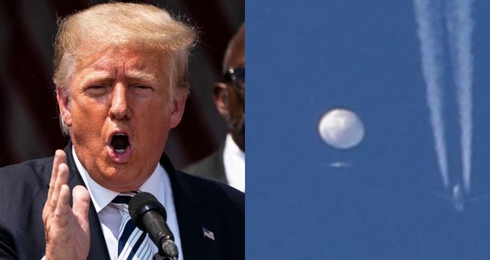 Donald Trump y el globo chino derribado este sábado en los EE.  UU.