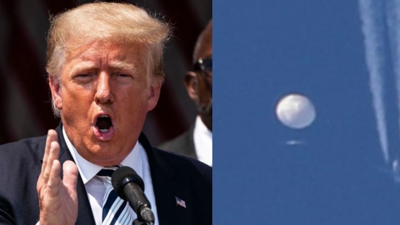 Donald Trump y el globo chino derribado este sábado en los EE. UU.