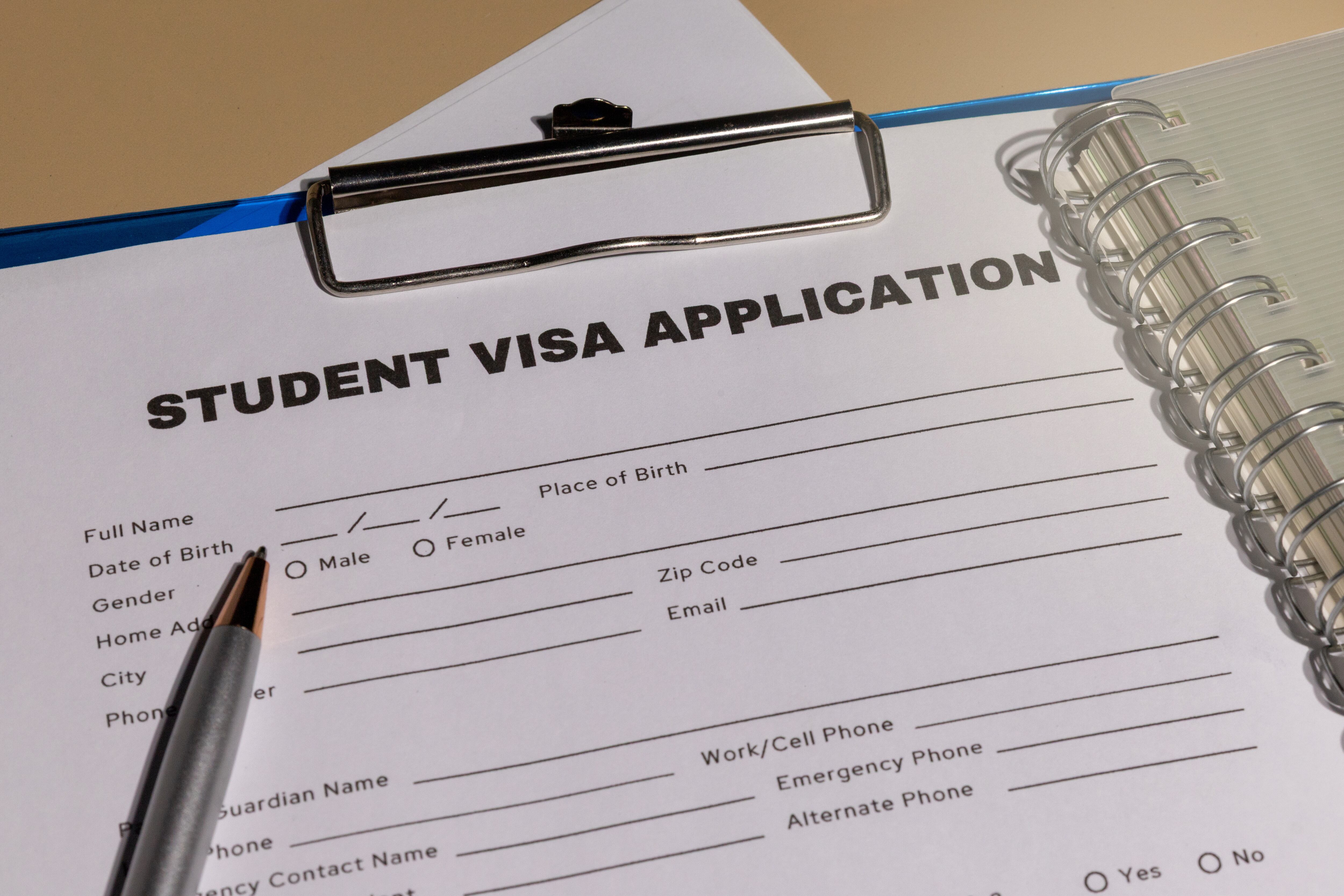Aplicación visa estudiante