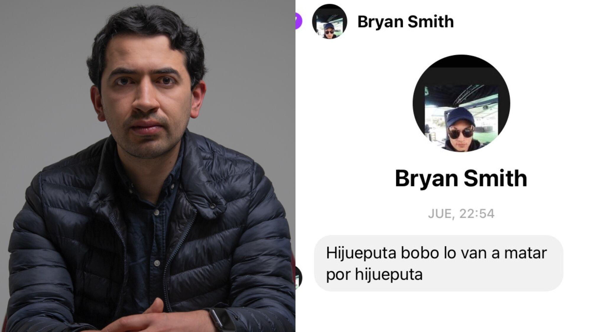 Daniel Briceño denuncia amenazas contra su vida.