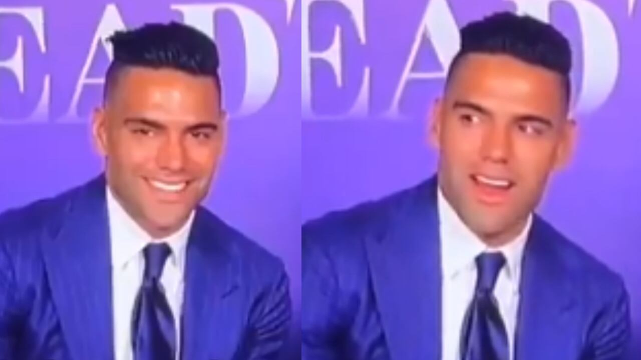 Radamel ‘El Tigre’ Falcao García en medio del evento.