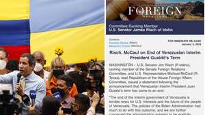 Algunos senadores han expresado preocupación por lo que pase en Venezuela tras el fin del mandato como presidente encargado, del opositor Juan Guaidó