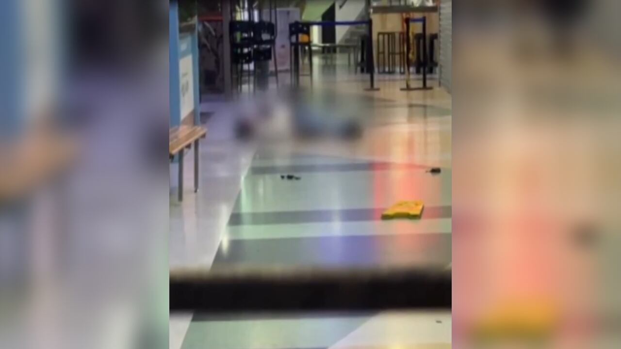Hay algunos videos que muestran lo que pasó minutos después en el centro comercial.