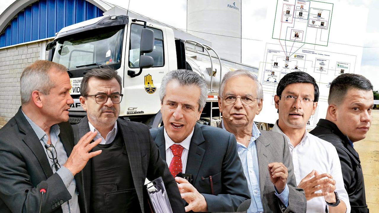 En la foto: Carlos Ramón González, Olmedo López, Luis Fernando Velasco, Ricardo Bonilla, Camilo Romero y Sneyder Pinilla.