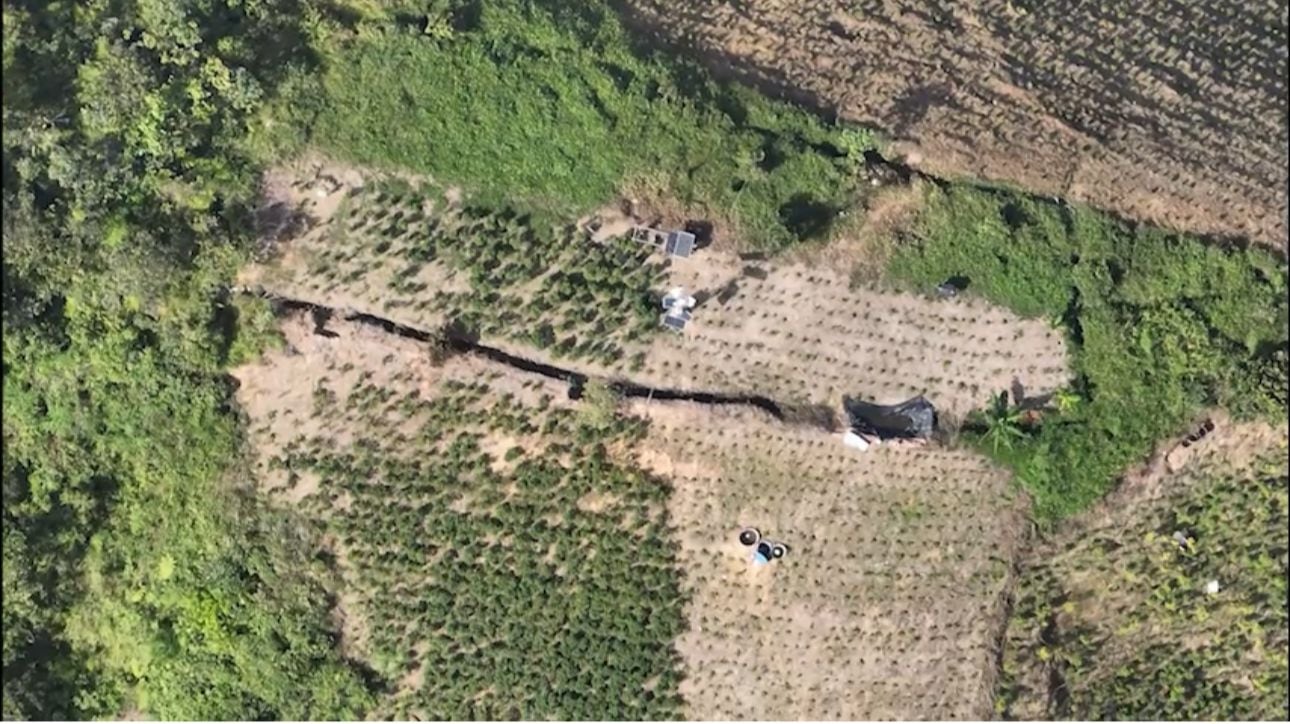 Paneles solares de las disidencias de las Farc.