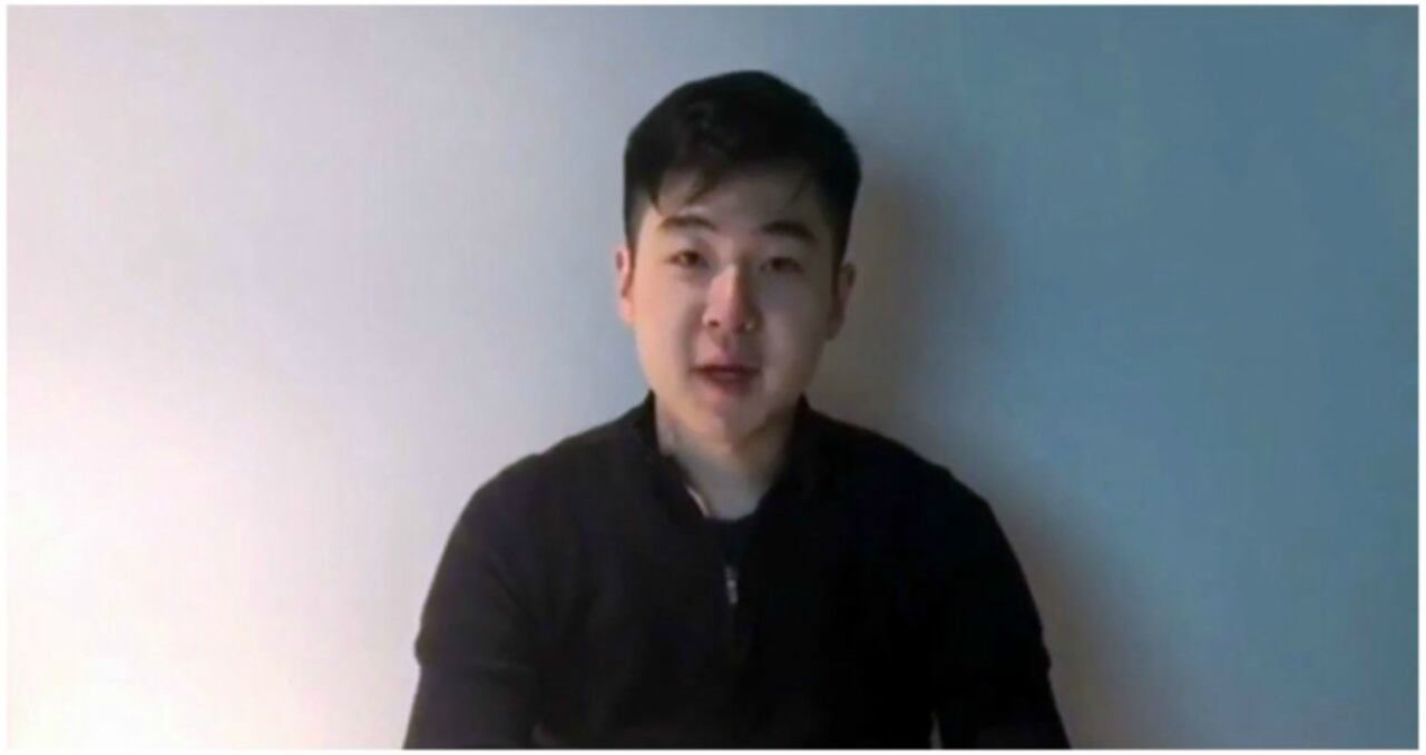 Kim Han Sol en uno de los videos que apareció desde la clandestinidad