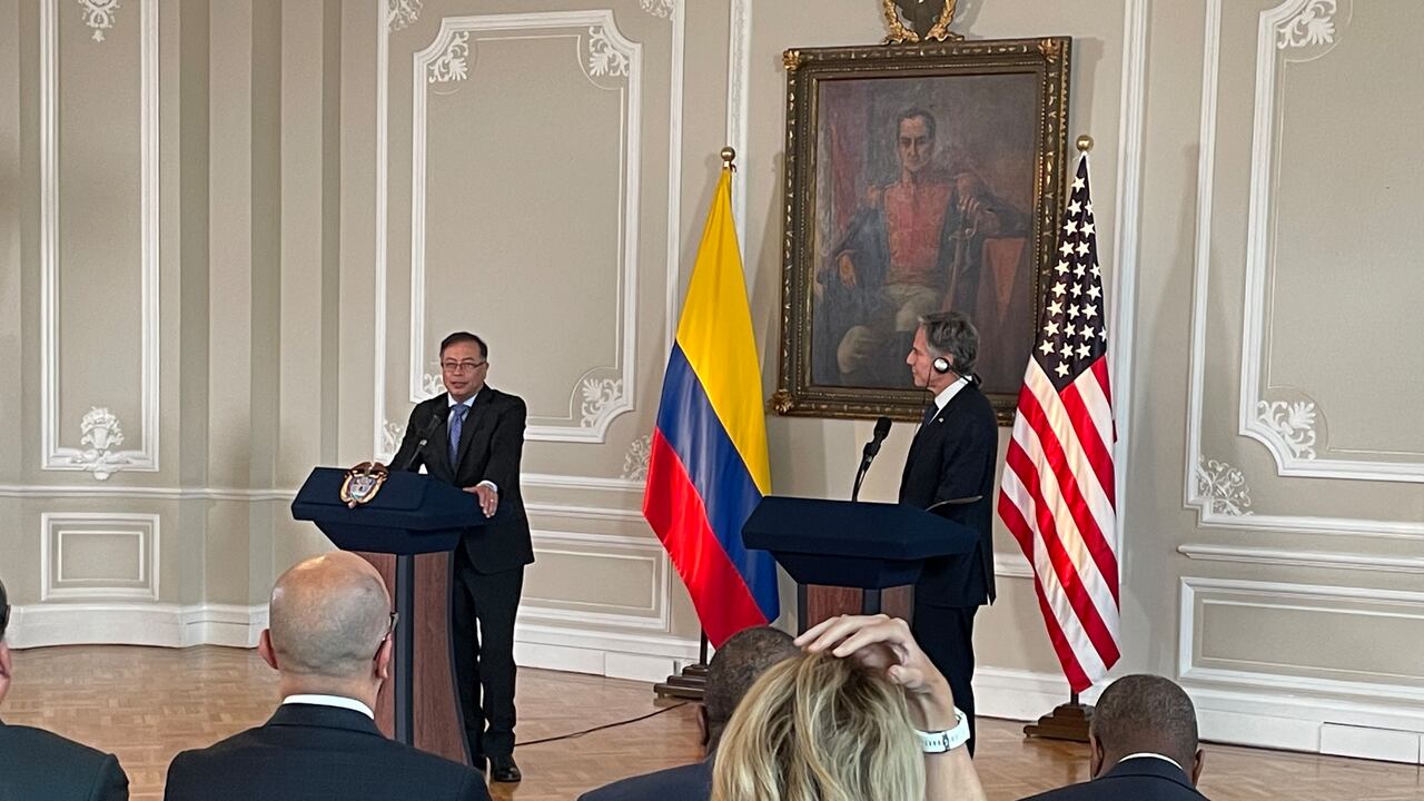 Presidente Gustavo Petro y el secretario de Estado de EE.UU. Antony Blinken