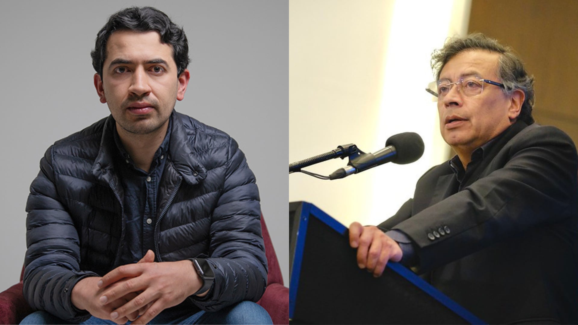Daniel Briceño, concejal de Bogotá y Gustavo Petro, presidente de Colombia.