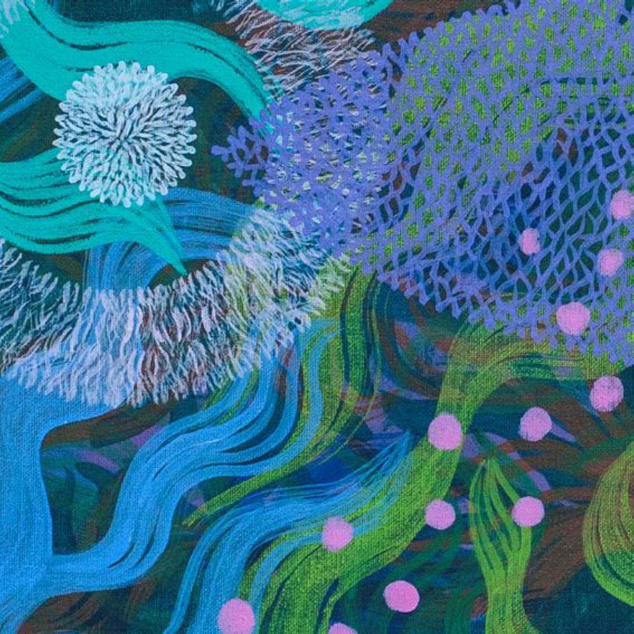 "Entretejidos de un lugar de vinan uña de jaguar" de Benjamín Jacanamijoy. Cortesía del artista