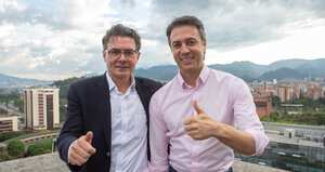 Daniel Quintero y Alejandro Gaviria se reunieron en Medellín.