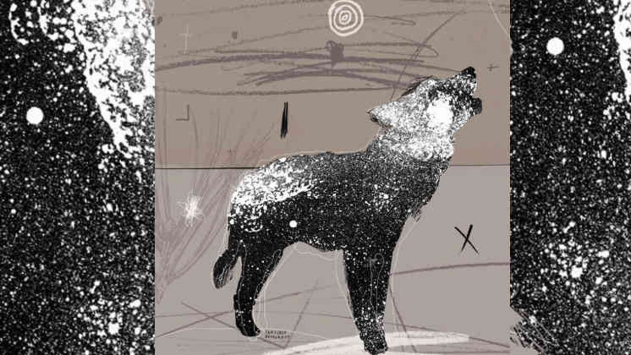 Fragmento de la ilustración del afiche del XIII Festival de Poesía de Pereira Luna de Locos, del artista Santiago Guevara.