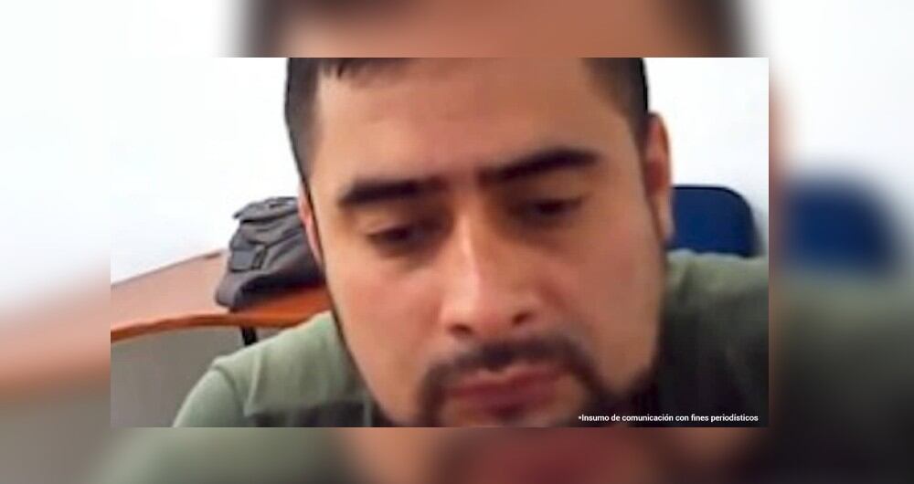 Imagen del capturado Edwin Alejandro Cárdenas en audiencia en la que fue enviado a la cárcel.