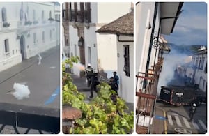 Tensión en Popayán: Encapuchados intentan tomarse el Palacio Municipal en medio de protestas del 14 de octubre.