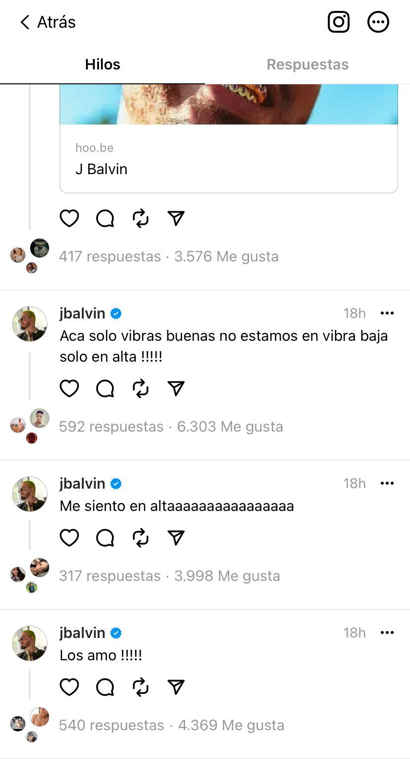 El cantante se mostró muy activo en Threads