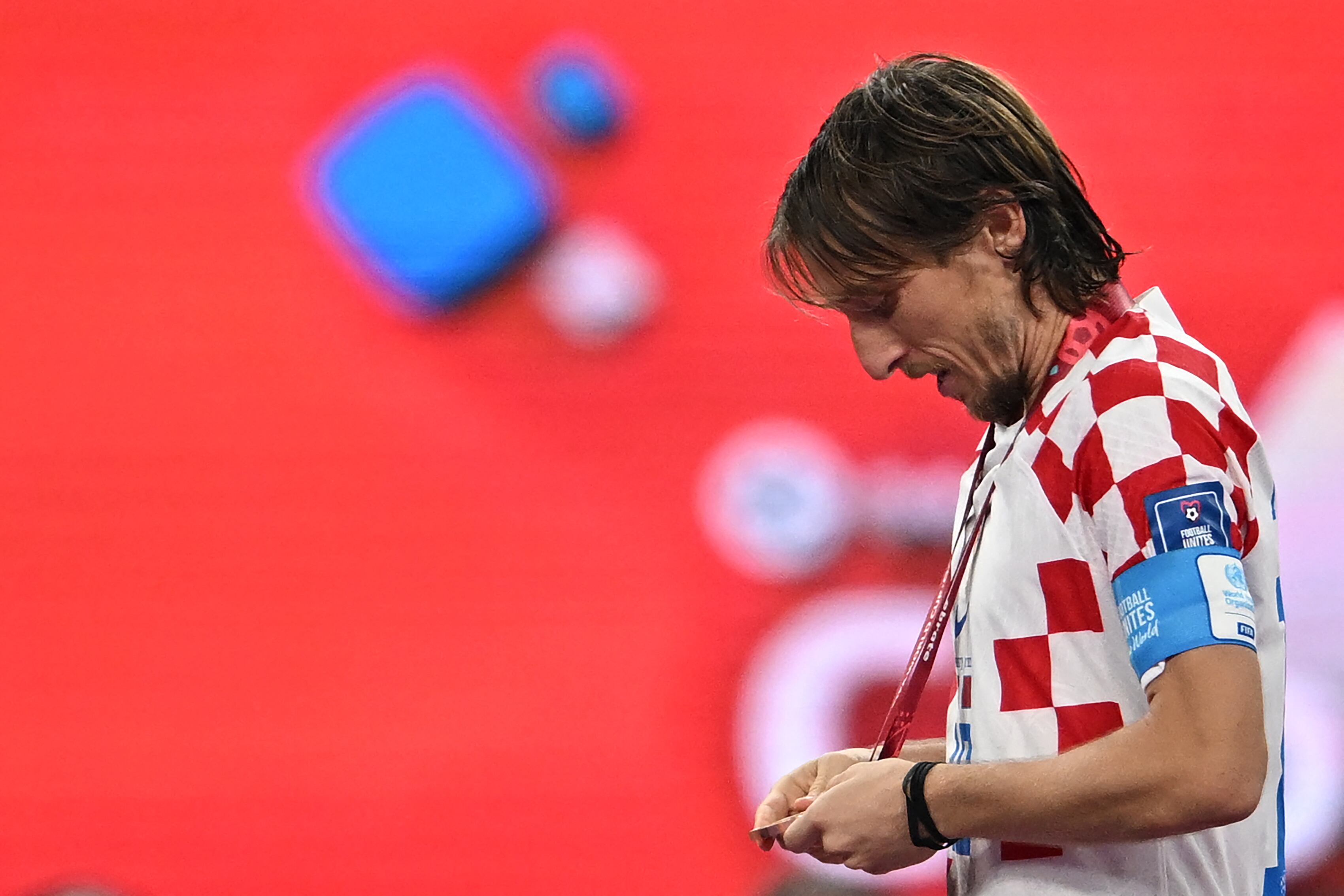 Luka Modric jugó su último partido en mundiales este sábado 17 de diciembre. Foto: AFP.