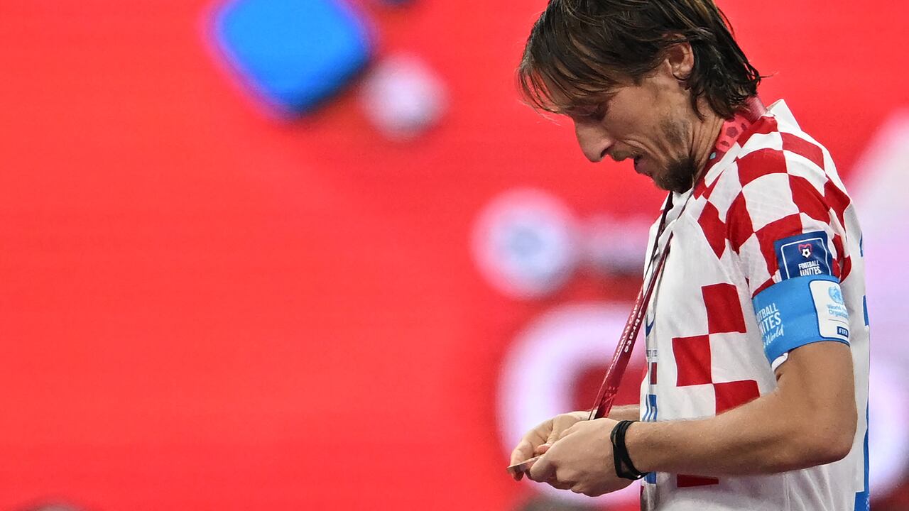 Luka Modric jugó su último partido en mundiales este sábado 17 de diciembre. Foto: AFP.