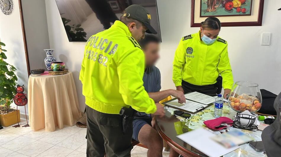 Momento de la captura de Jaime Andrés Buitrago.