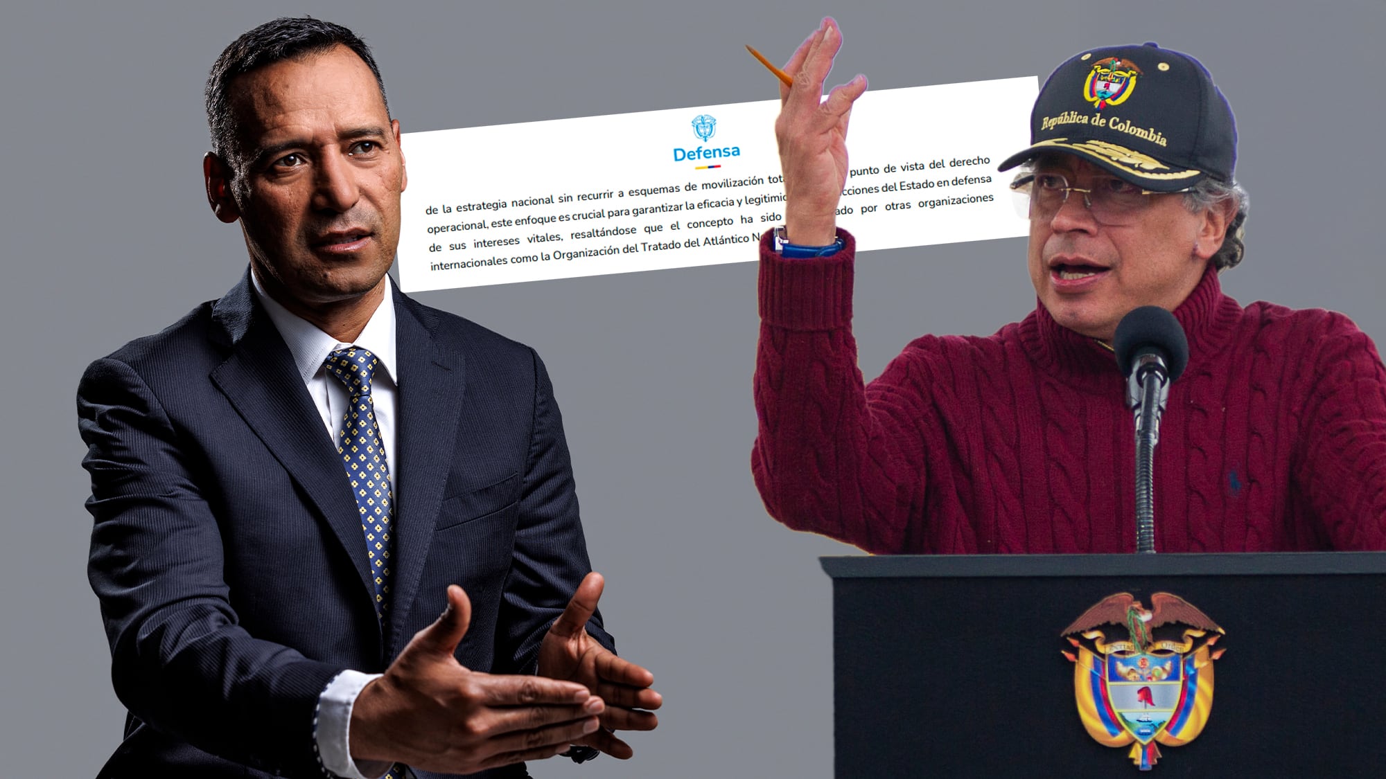 General Pedro Sánchez. Ministro de Defensa. Gustavo Petro concepto de la OTAN