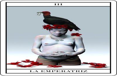 LA EMPERATRIZ - Fernando Pareja y Leidy Chávez "Así como el pelícano alimenta a sus crías con su propia sangre, esta energía expresa el amor incondicional de la madre que nutre a sus hijos con todo su ser. La hermosa apariencia no es más que la indicación de algo más grande y más bello que se oculta dentro de sí." 