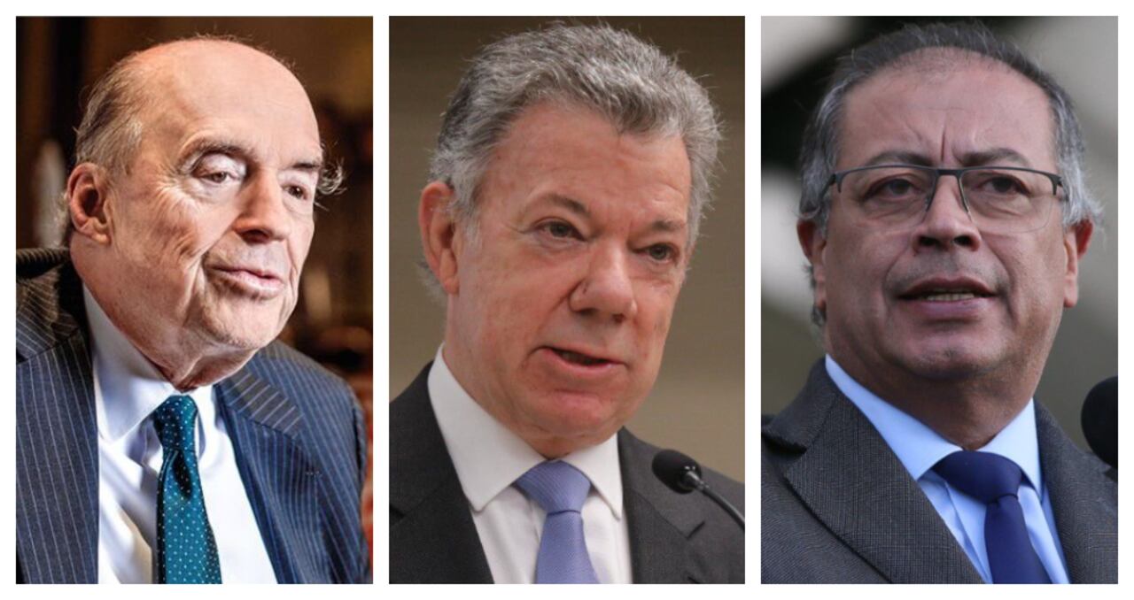 Álvaro Leyva, Juan Manuel Santos.y Gustavo Petro