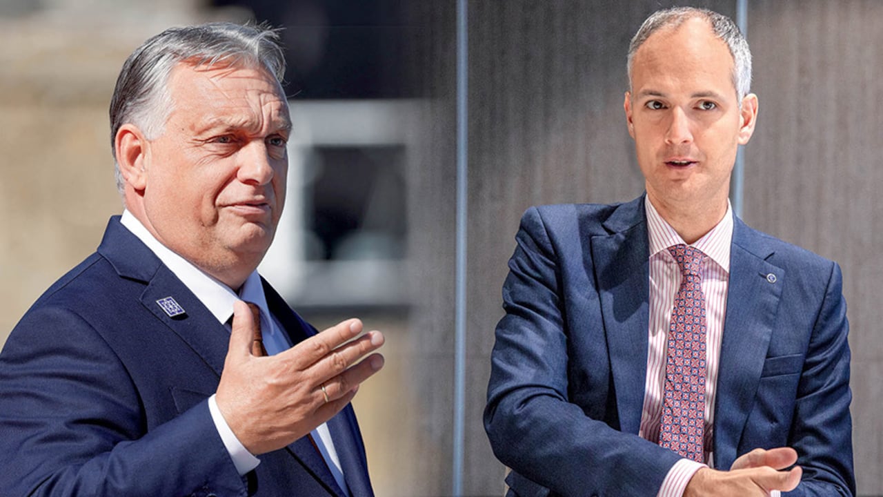 Viktor Orbán, primer ministro de Hungría, y Márton Ugrósdy, subsecretario de Estado de ese país, de visita en Colombia.