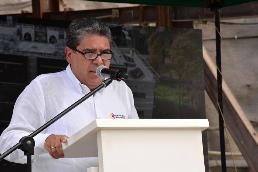 El contralor general de la República, Carlos Hernán Rodríguez Becerra, en su visita a Hidroituango.