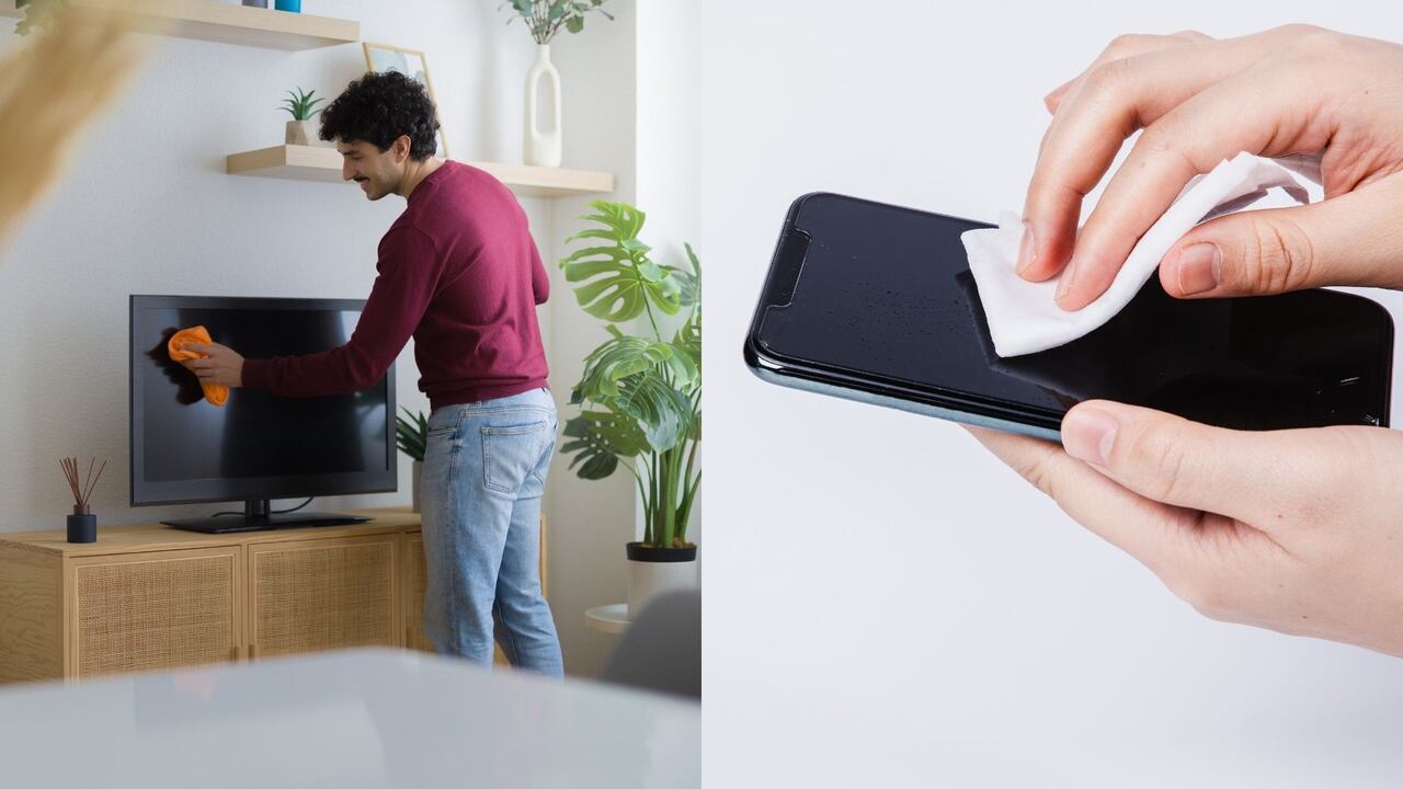 La pantalla del televisor o del celular puede dañarse si se limpia mal porque tiene capas muy delicadas.