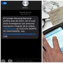 En cada mensaje venía al interior el número de cédula de cada persona.