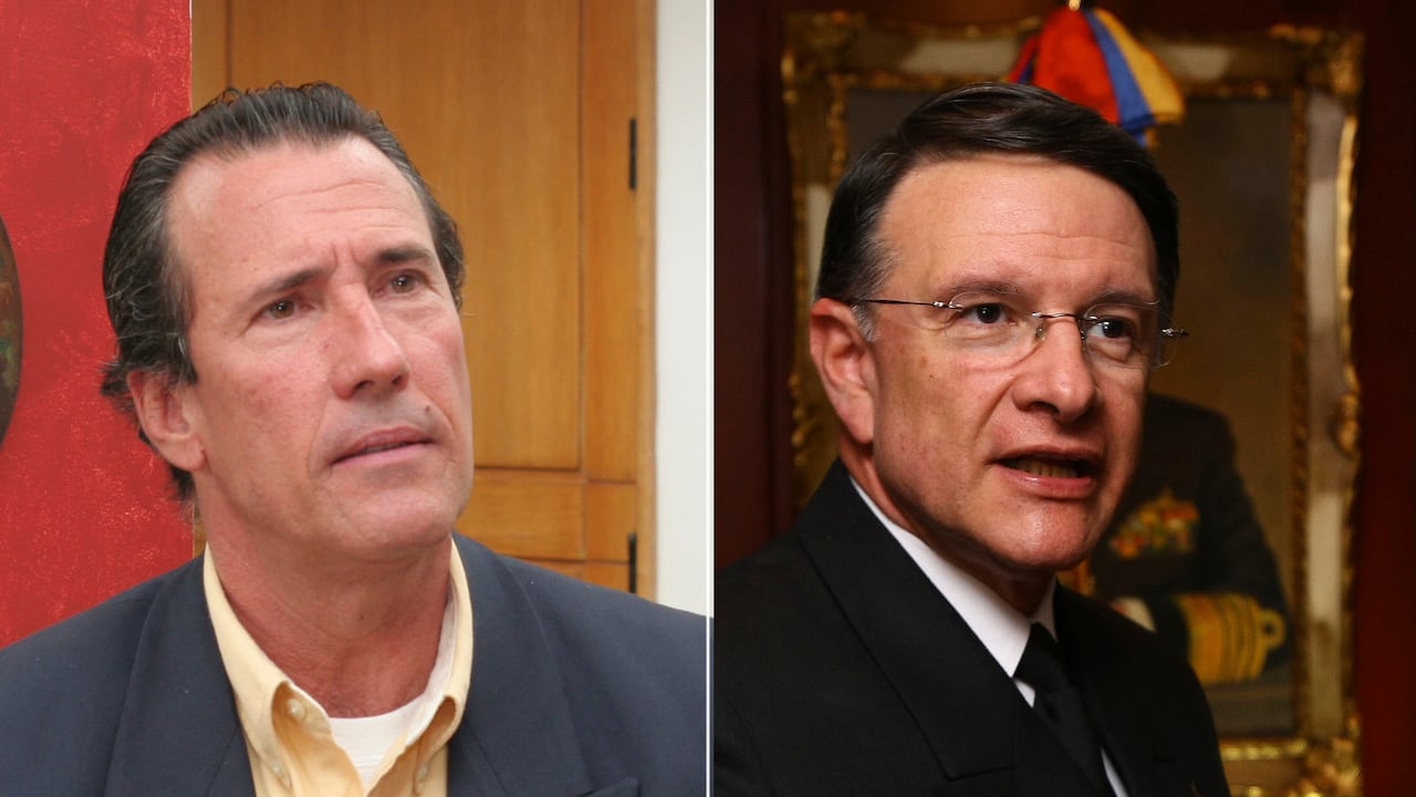 El excomandante la Armada Nacional, Guillermo Barrera y el almirante (r) Arango Bacci.