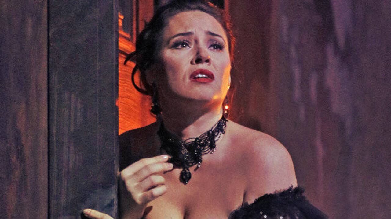 Sonya Yoncheva en la producción de 'Tosca' del Metropolitan Opera de Nueva York. Cortesía Cine Colombia.