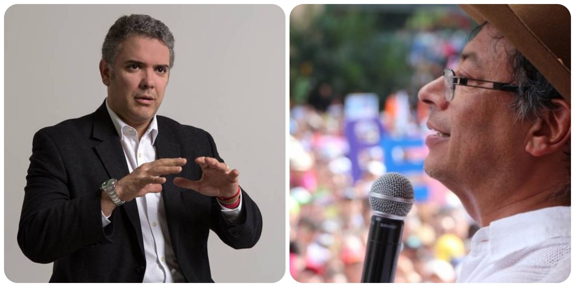 Iván Duque y Gustavo Petro