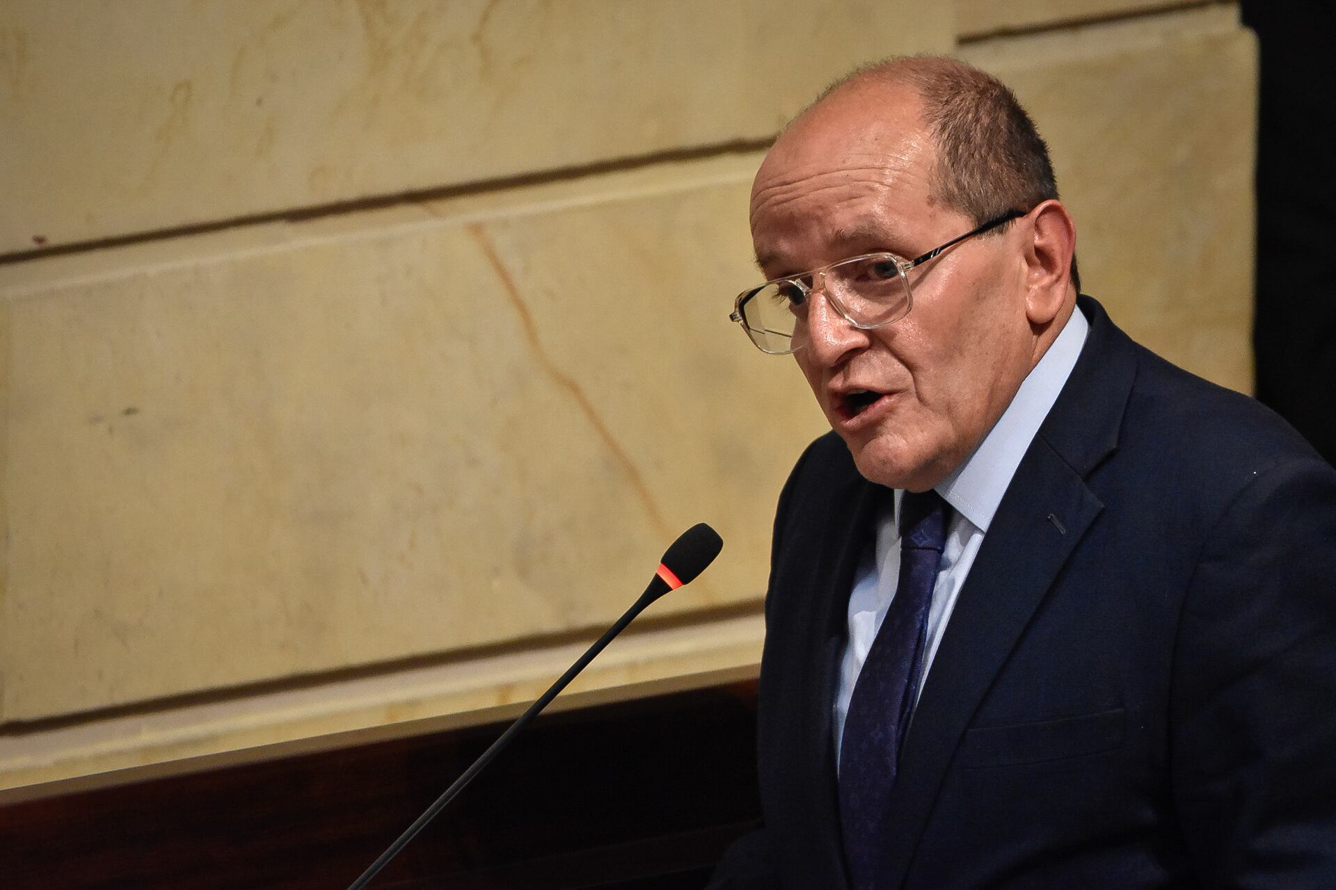 En Congreso pleno, en el Salón Elíptico, Álvaro Echeverry fue elegido como nuevo magistrado del Consejo Nacional Electoral, tras obtener la mayoría de votos por parte de los representantes a la Cámara y Senadores de la República. (Colprensa - Cristian Bayona).