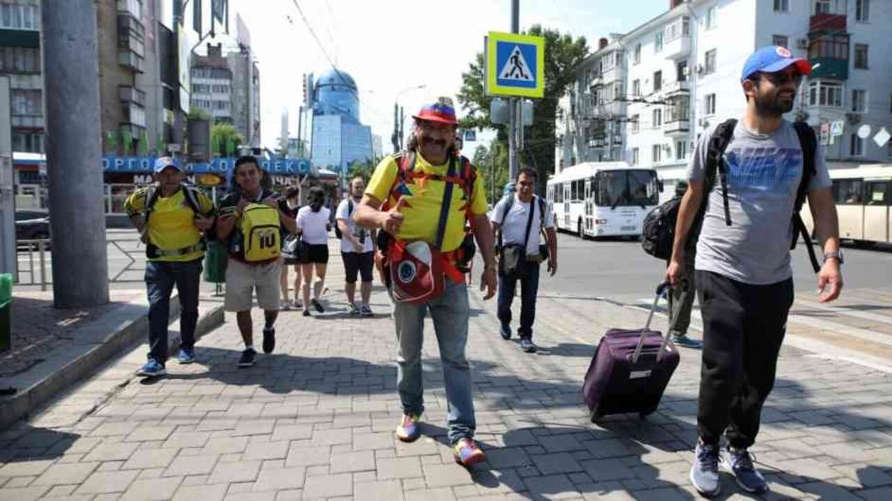 Miles de colombianos llegan a Samara en busca de la clasificación a octavos de final de Rusia 2018.