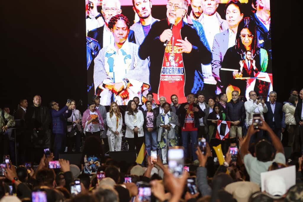 Presidente Gustavo Petro en la Plaza de Bolívar