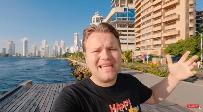 Stas Konstantinov, un ruso-holandés que vive en Colombia hace más de diez años, realizó un recorrido por Cartagena.