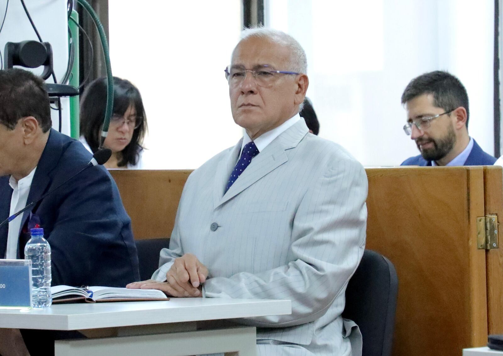 El coronel en retiro Publio Hernán Mejía Gutiérrez ante la Jurisdicción Especial para la Paz (JEP).