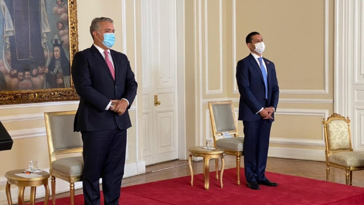 Iván Duque posesionó a Daniel Palacios como ministro del Interior y le planteó varios retos.