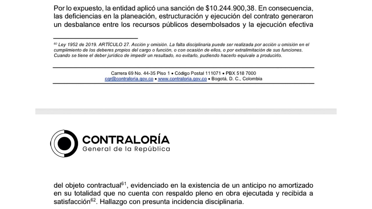 desastre en contratos