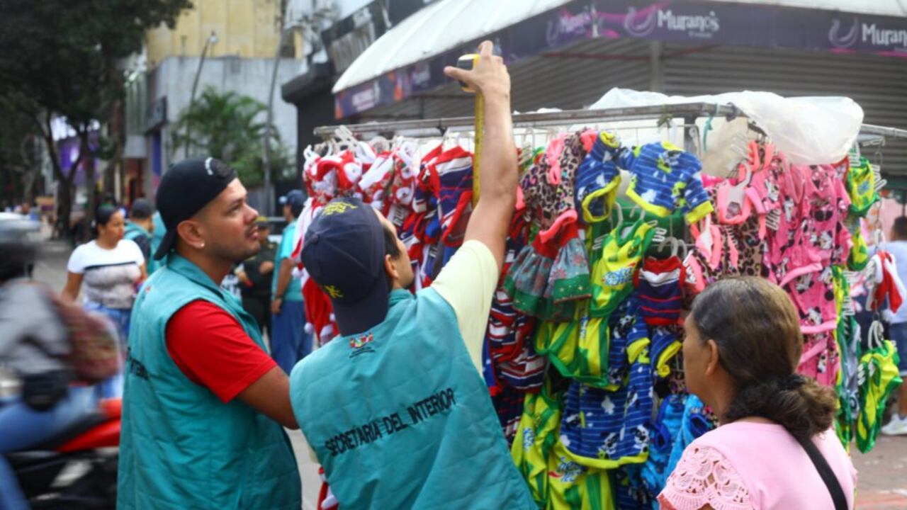 Controles de espacio público en Bucaramanga.